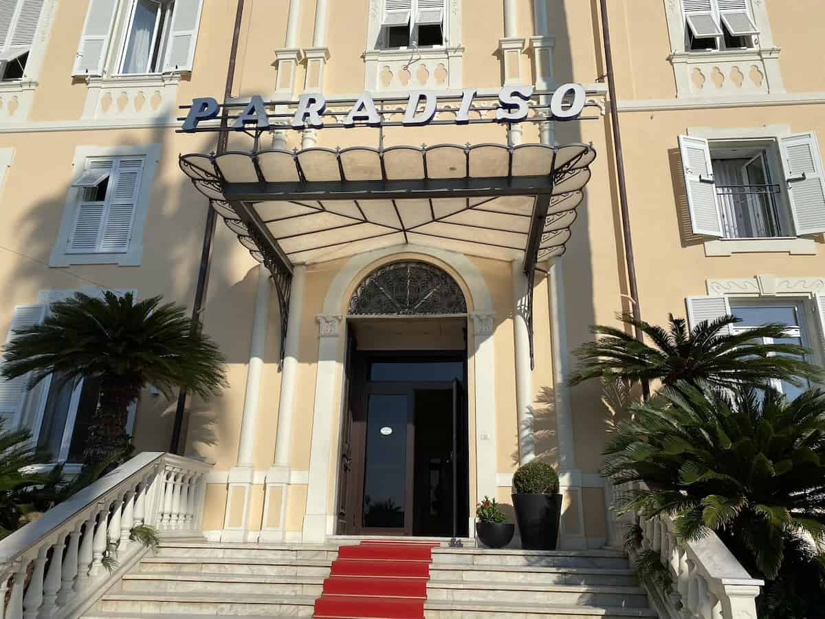 Beachfront, 3-star Hotel Paradiso, considered a symbol of the rebirth of Diano Marina